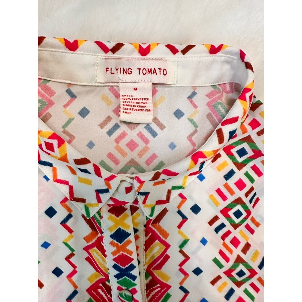 Flying Tomato‎ Tribal Multicolor Flare Long Dress Front Buttons - Picture 7 of 8